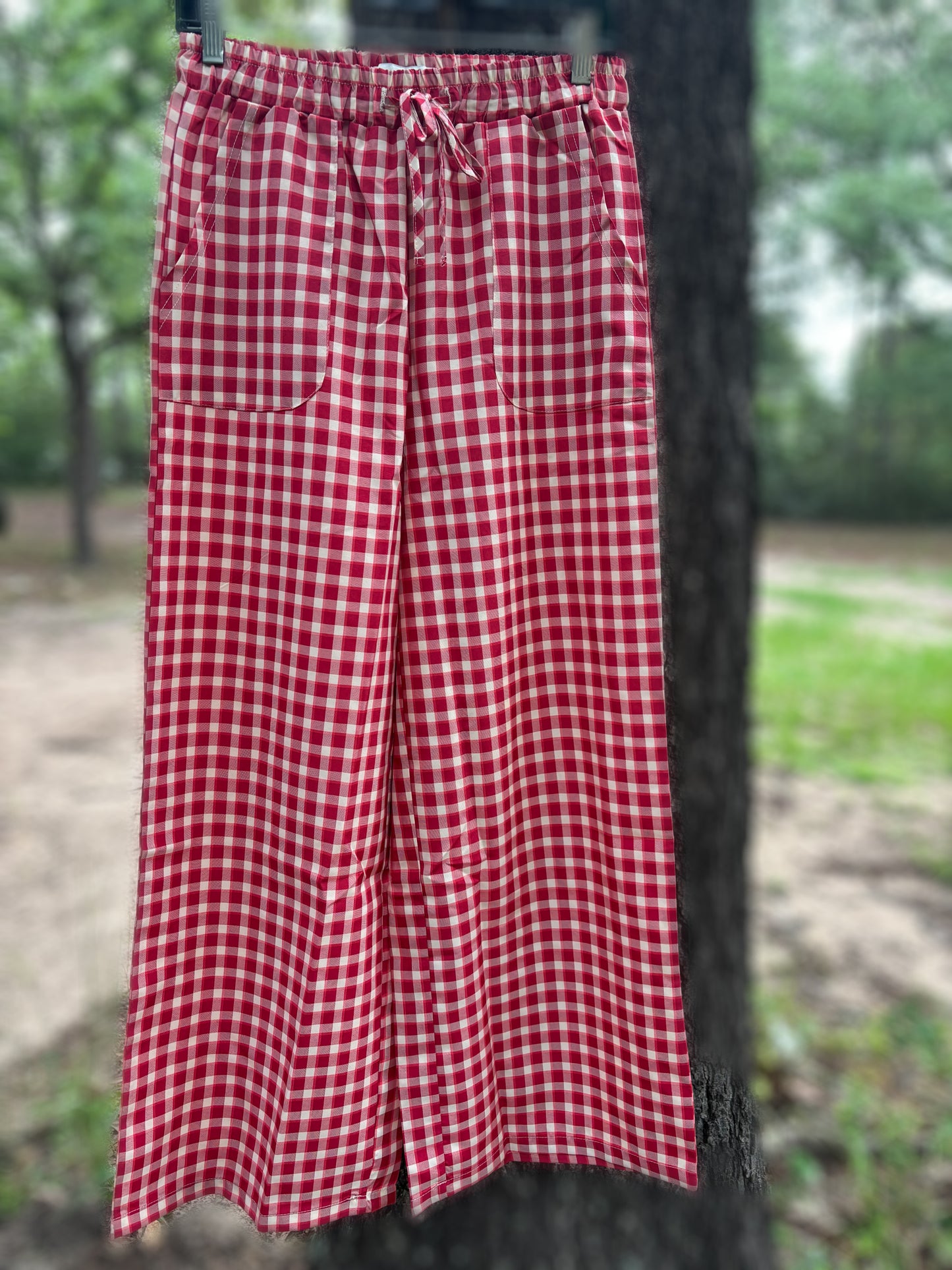 Red Gingham Pants