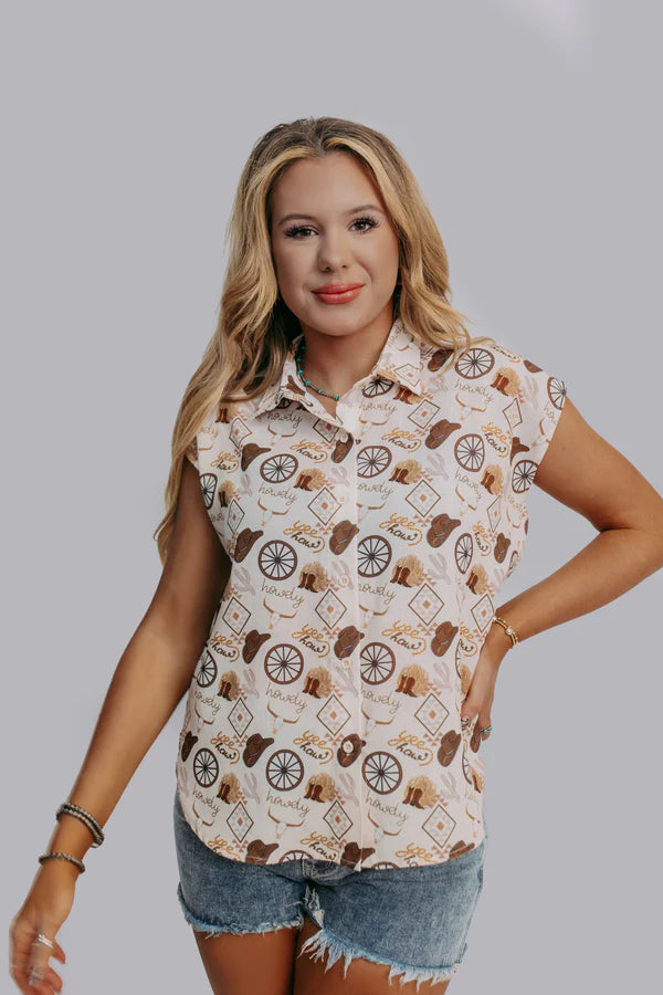 Cowgirl Summer Button Down