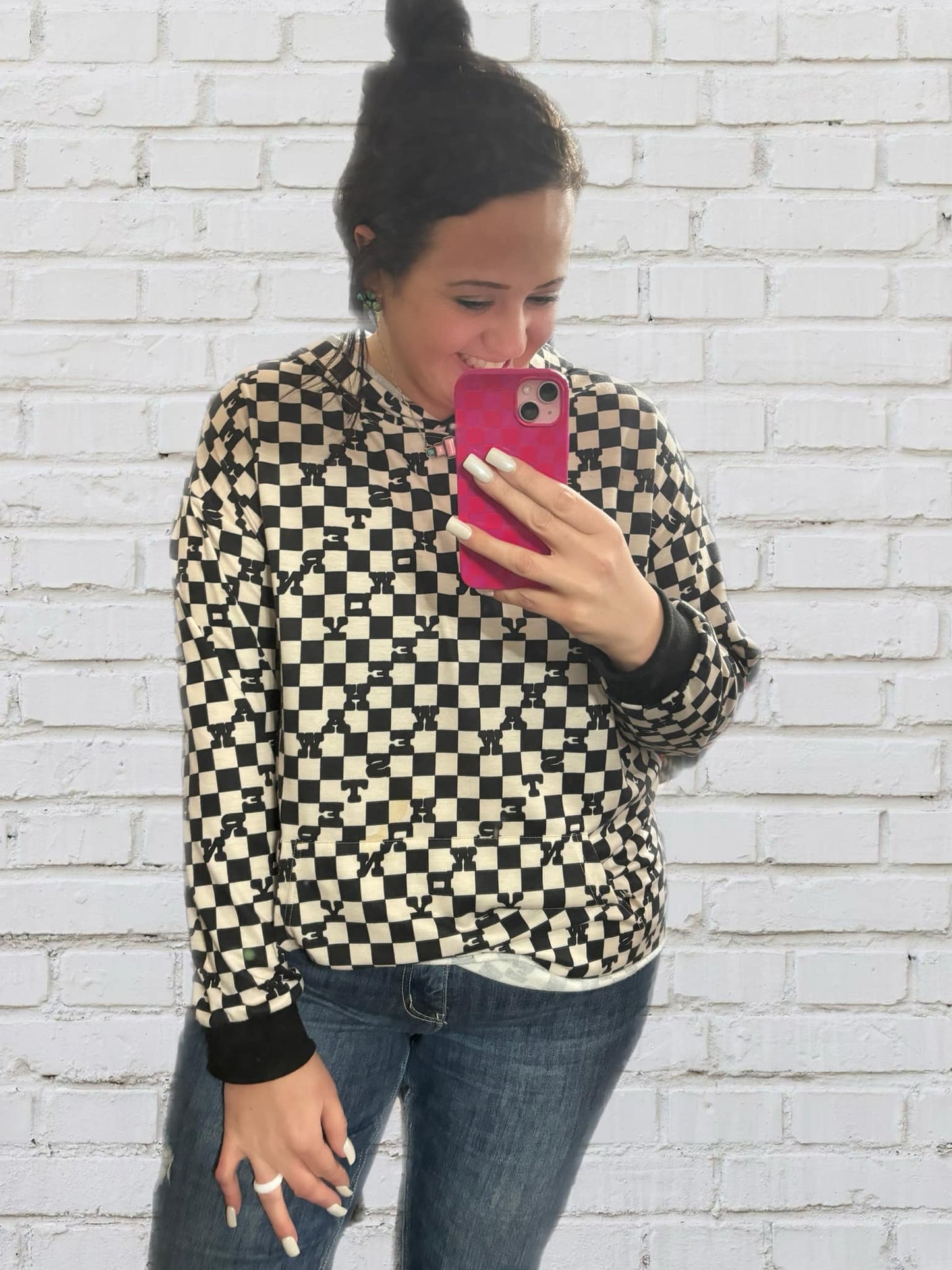 Western Check Pullover