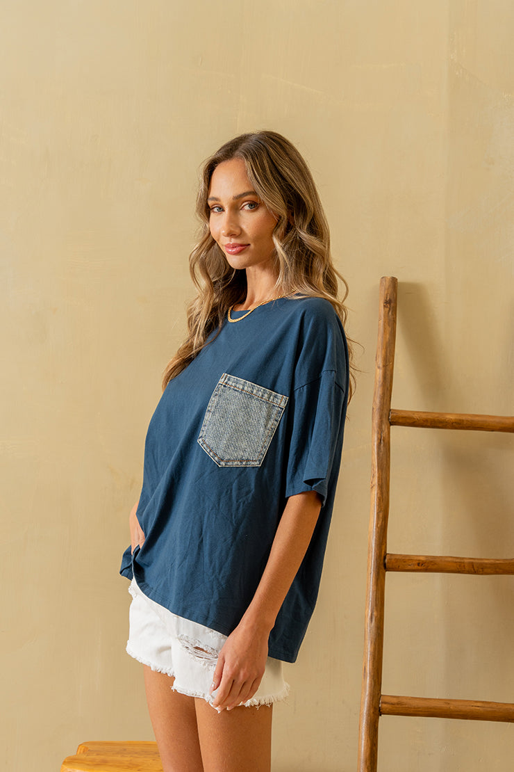 Denim Pocket Tee