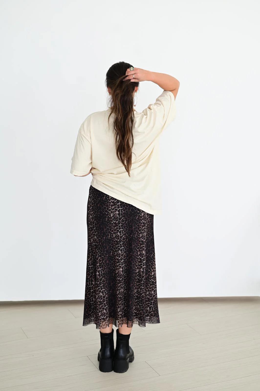 Cheetah Mesh Maxi Skirt