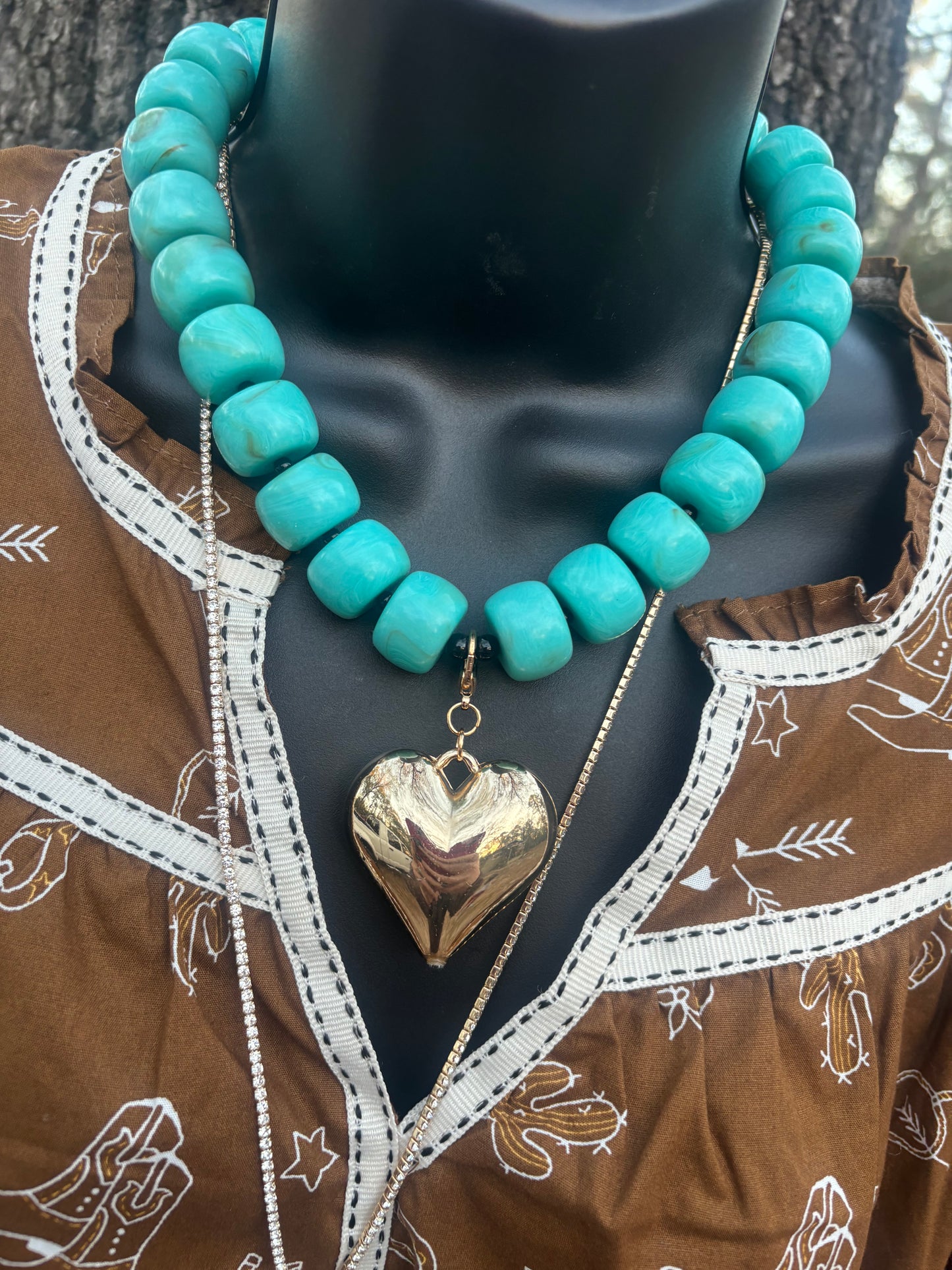 Turquoise Heart Necklace