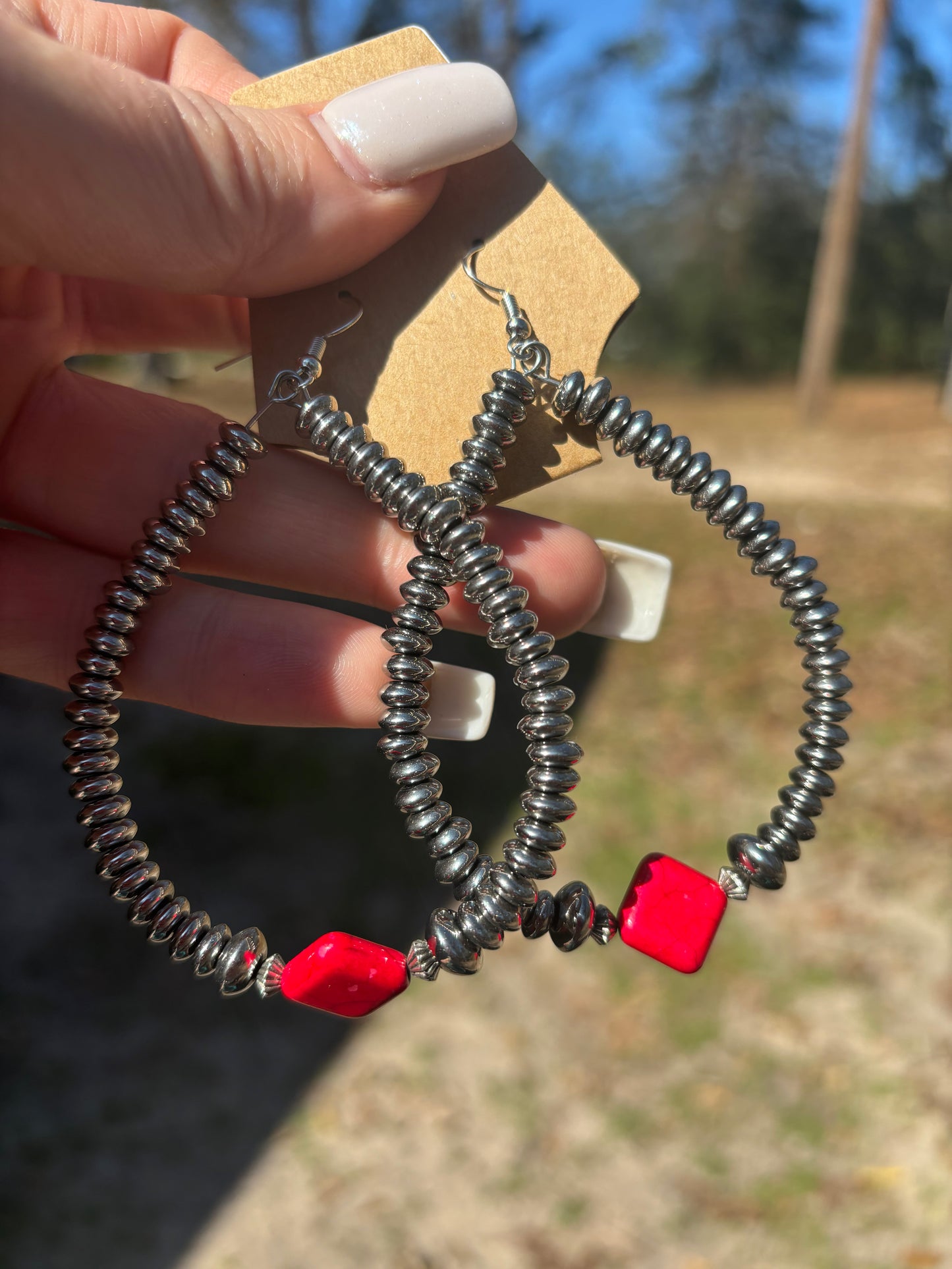 Red Diamond Earrings