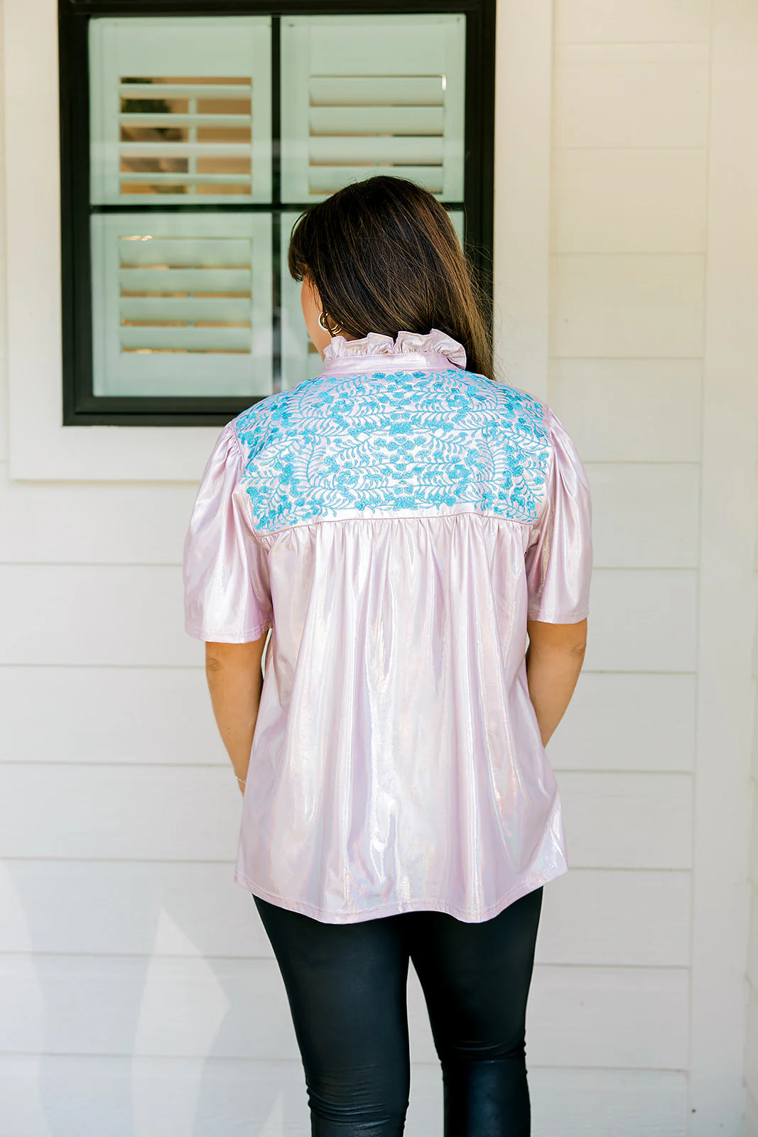 The Reece Top - Pink Iridescent