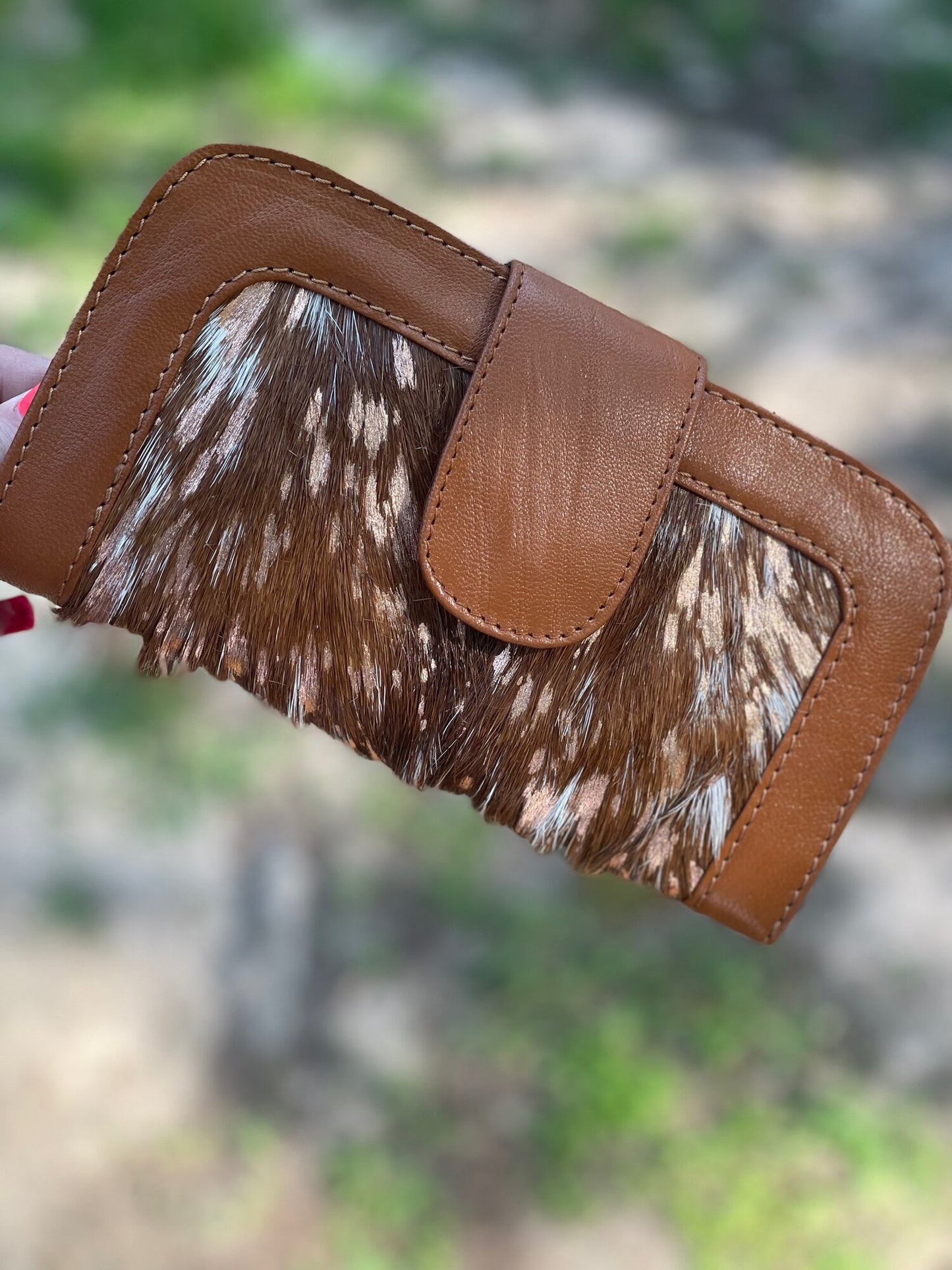 Rosegold Acid Wash Wallet