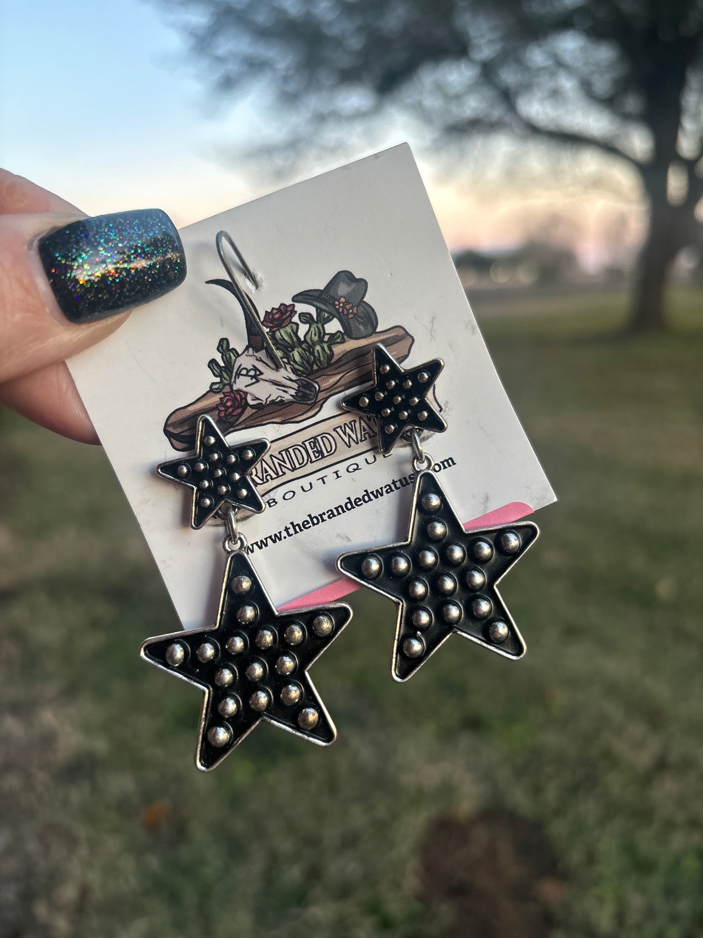 Studded Star Earrings