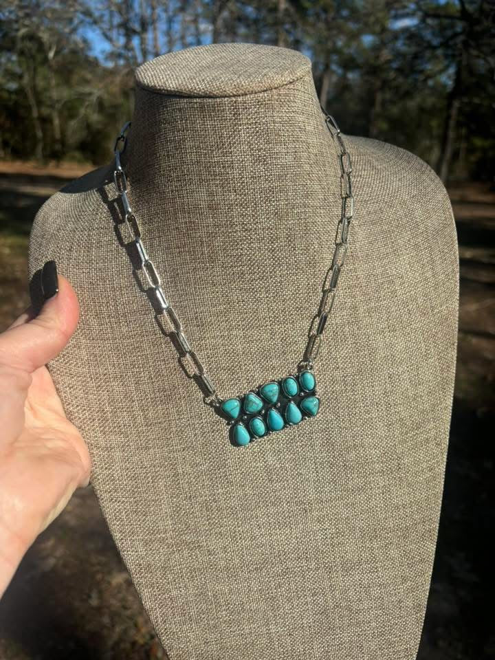 Turquoise Bar Necklace