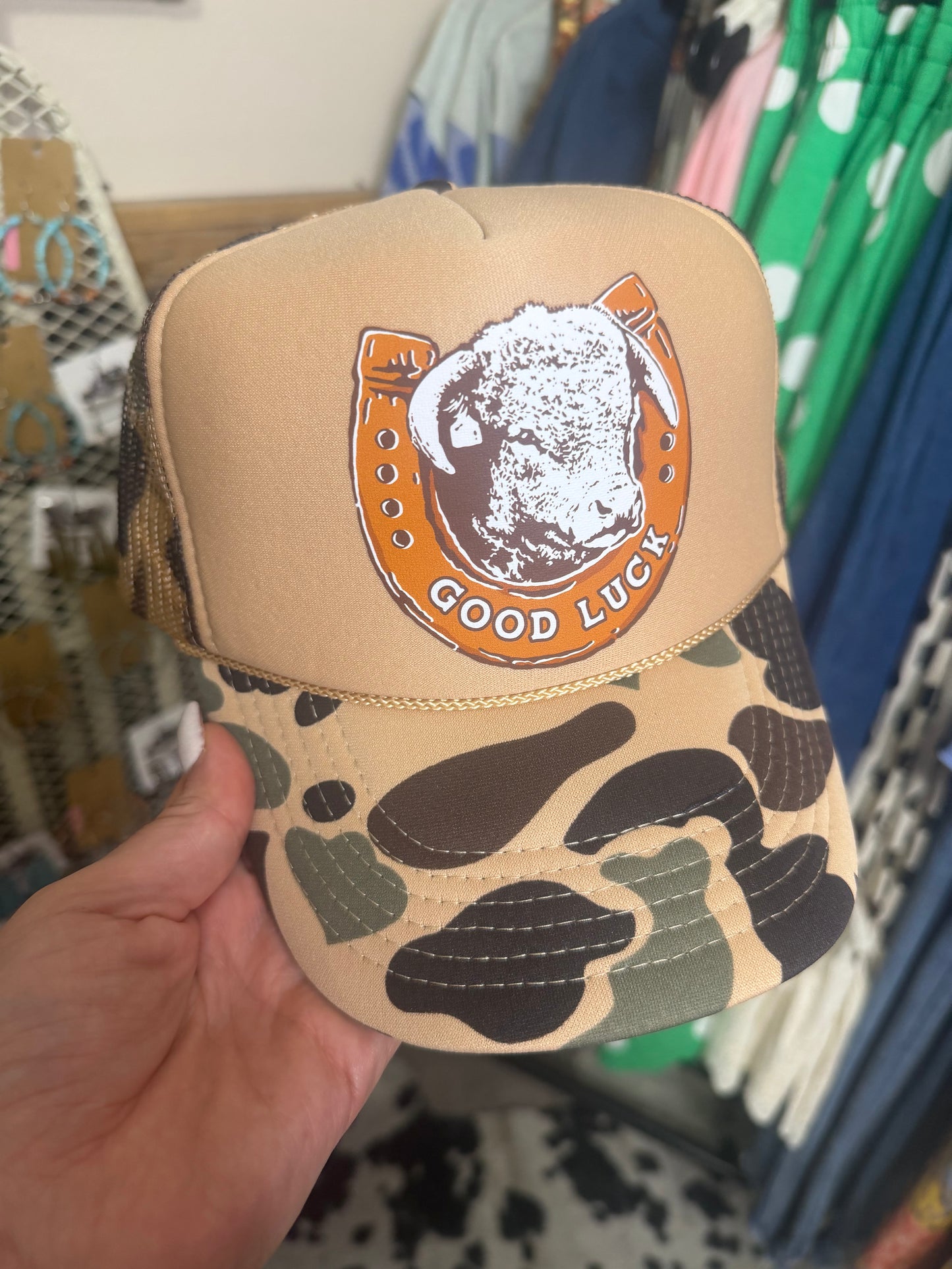 Good Luck Hereford Trucker Hat