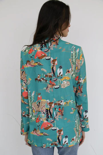 Turquoise Wagon Blazer