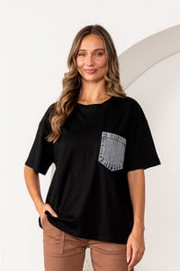 Navy Denim Pocket Tee
