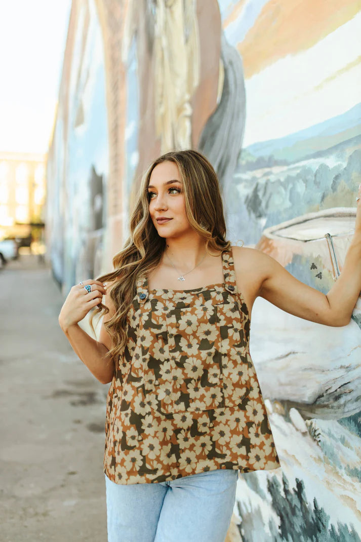 Buckin Bibs Floral Top