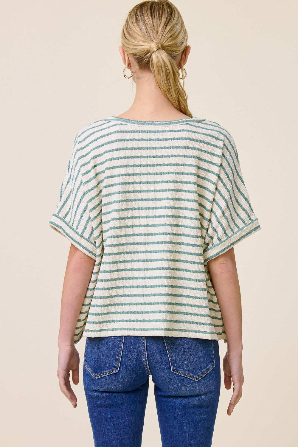 Striped Knit Boxy Top