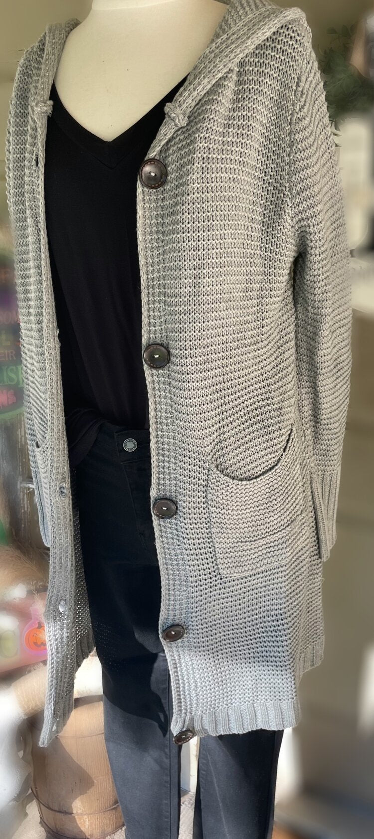 Knitted Button Down Cardigan