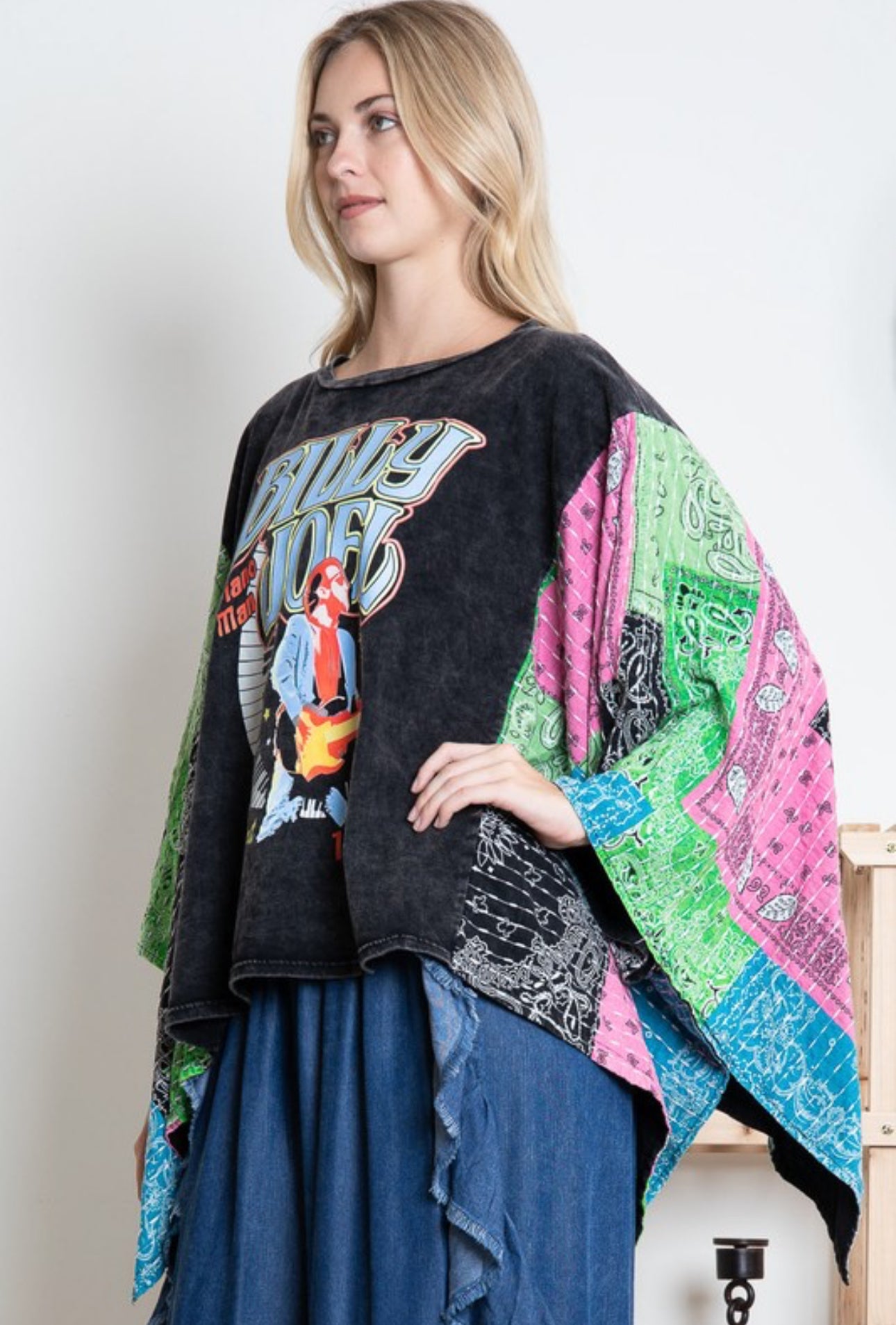 Billy Joel Poncho Sleeve Top