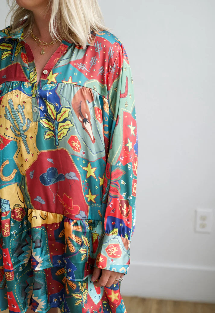 Cowboy Satin Dress
