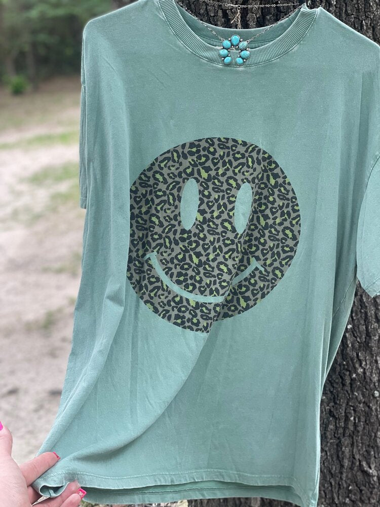 Cheetah Smiley Tee