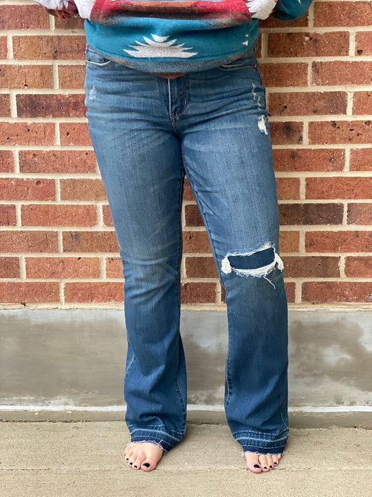 Judy Blue Destroy Patch Bootcut Jeans