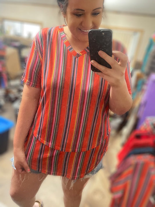 Serape VneckTop