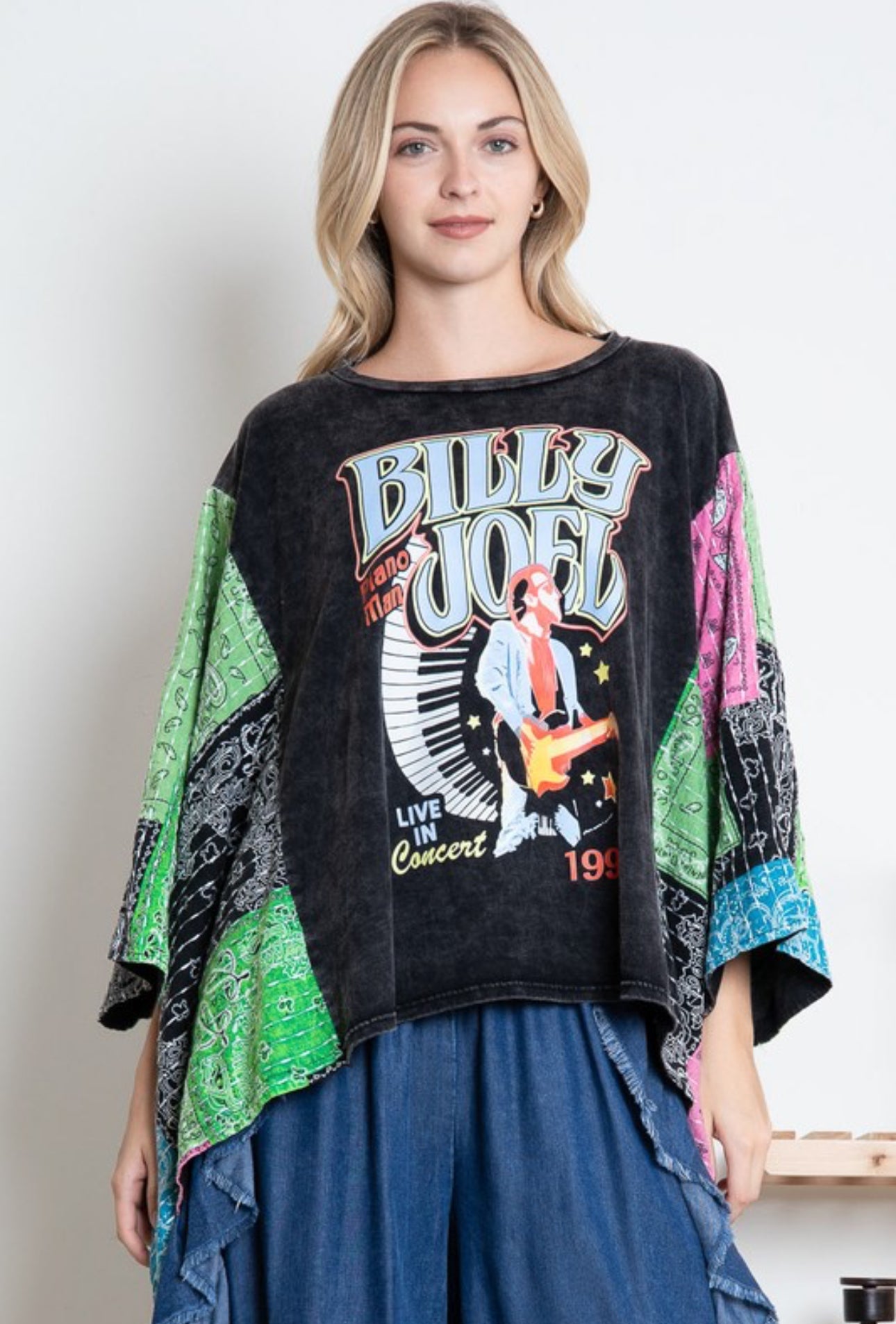 Billy Joel Poncho Sleeve Top