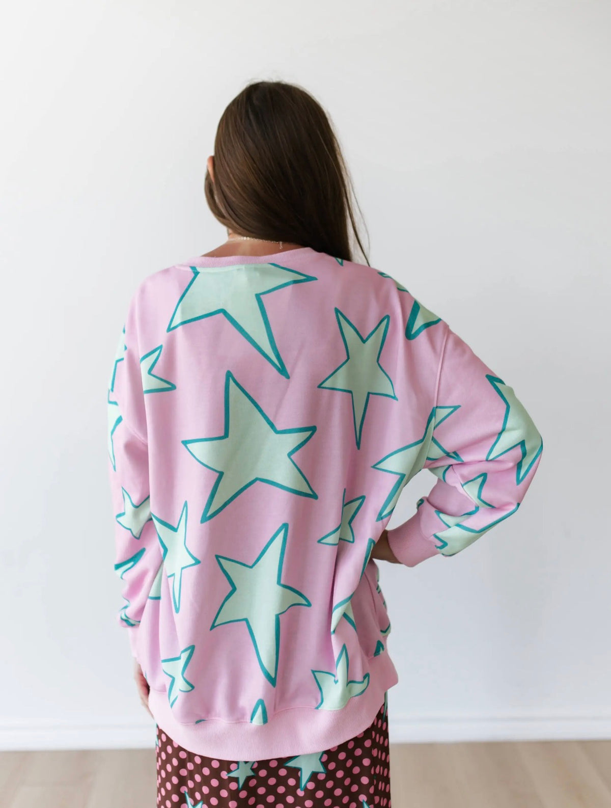 Pink Star Horseshoe Sweater