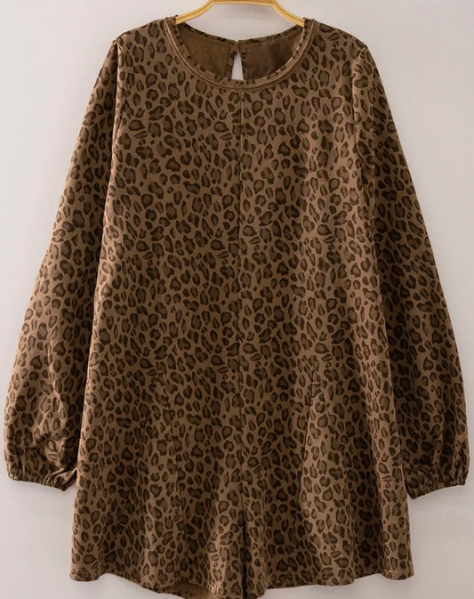 Leopard Longsleeve Romper