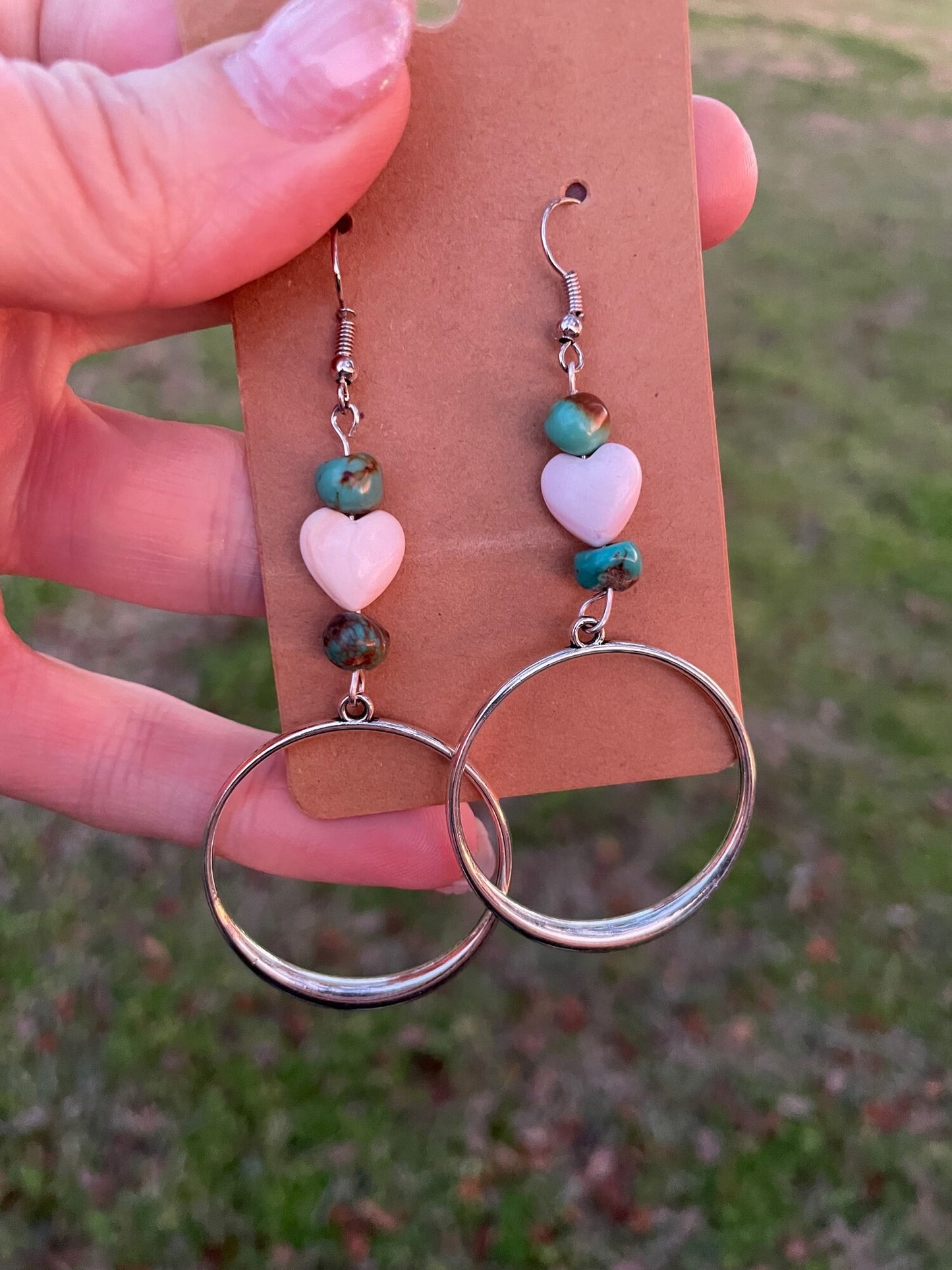 Bahama Shell Heart Mini Hoops