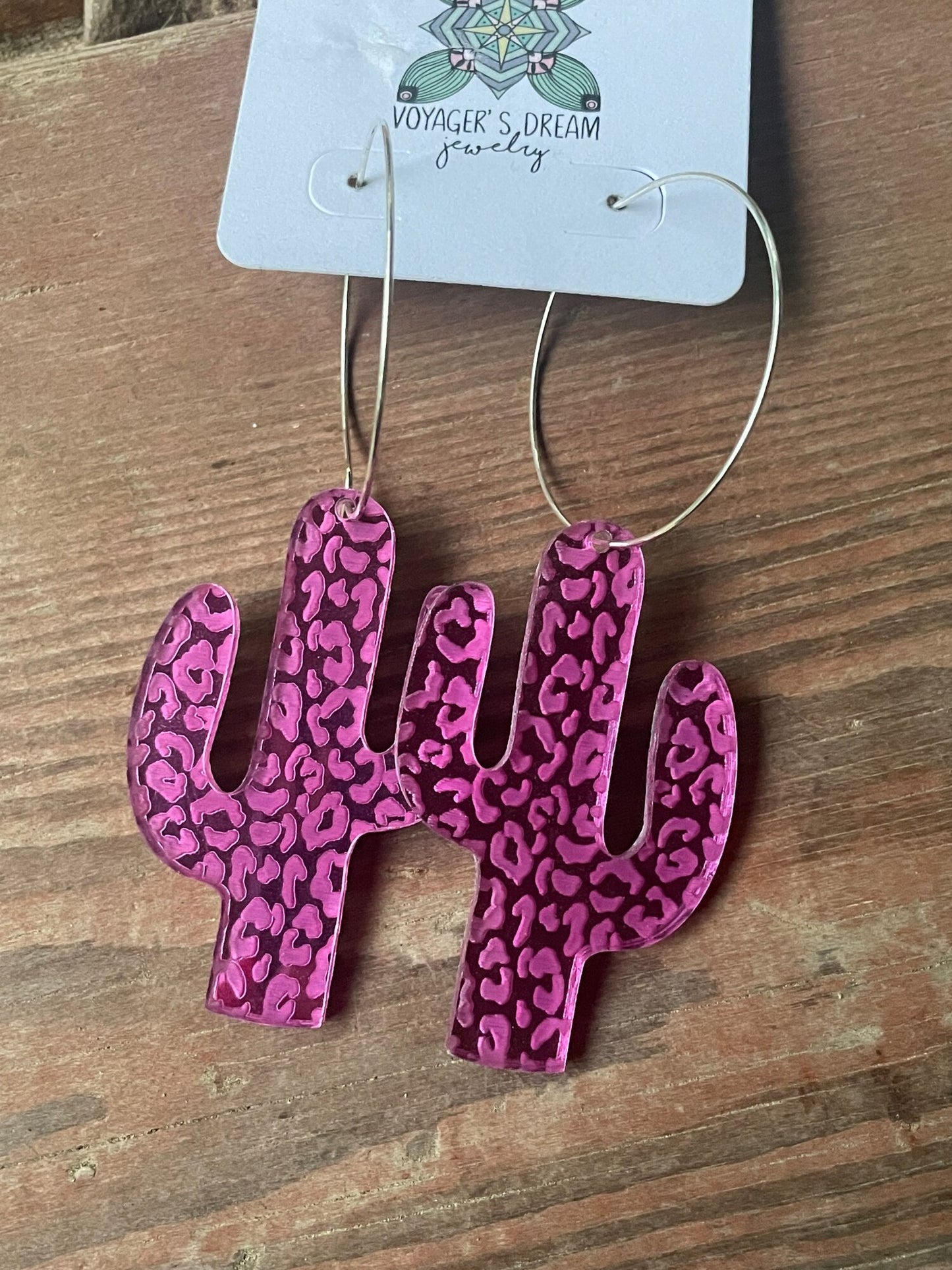 Cactus Hoop Earrings