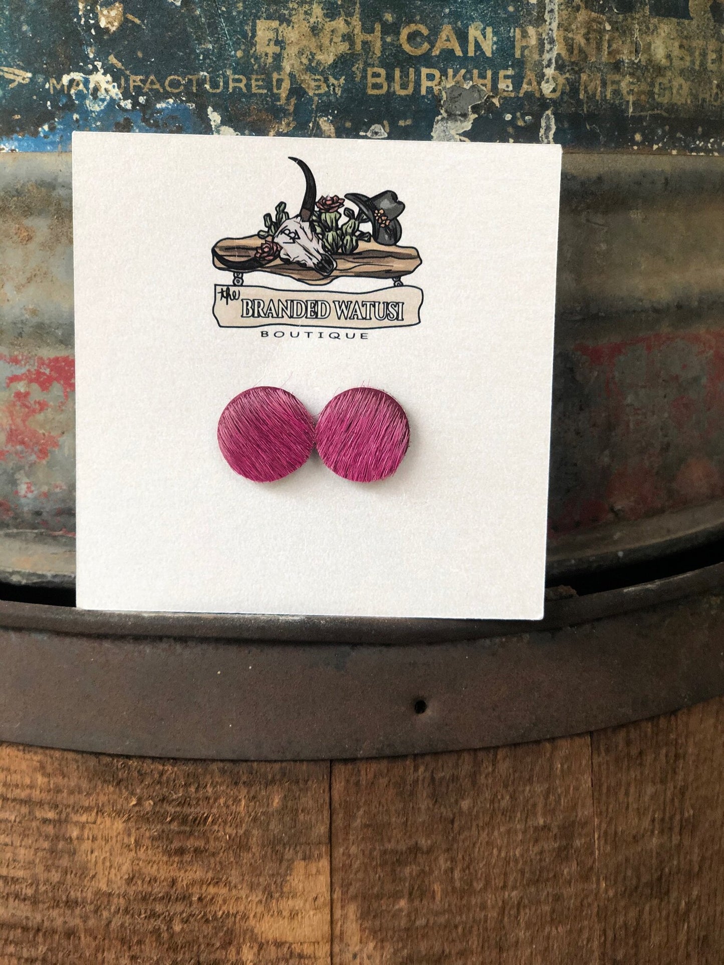 Hot Pink Hide Studs