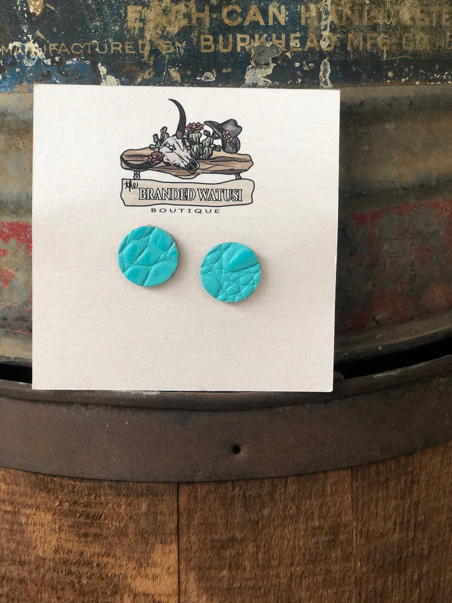 Turquoise Gator Studs