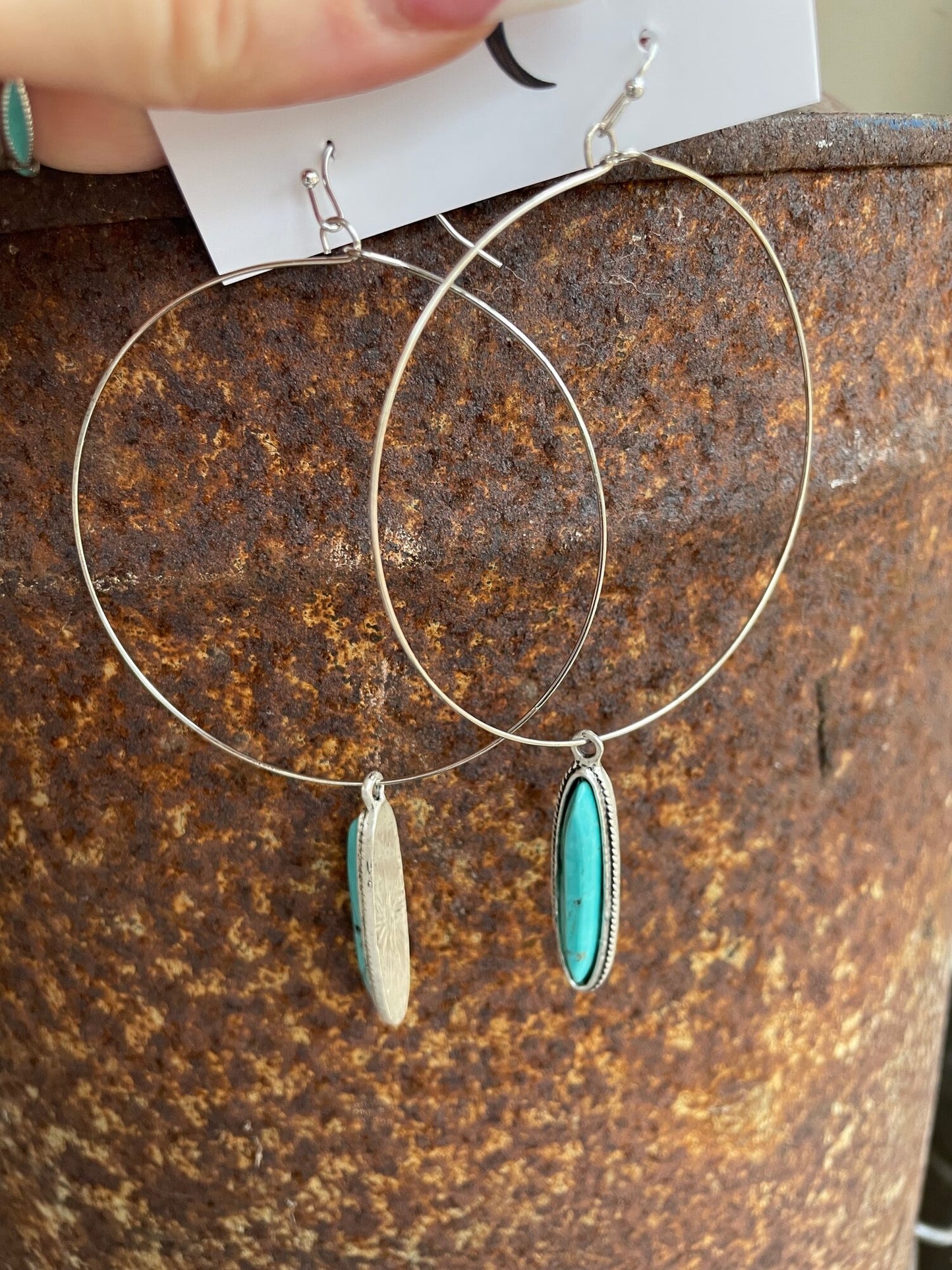 Dainty Turquoise Hoops