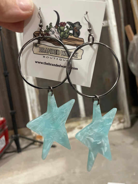 Hoop Star Earrings