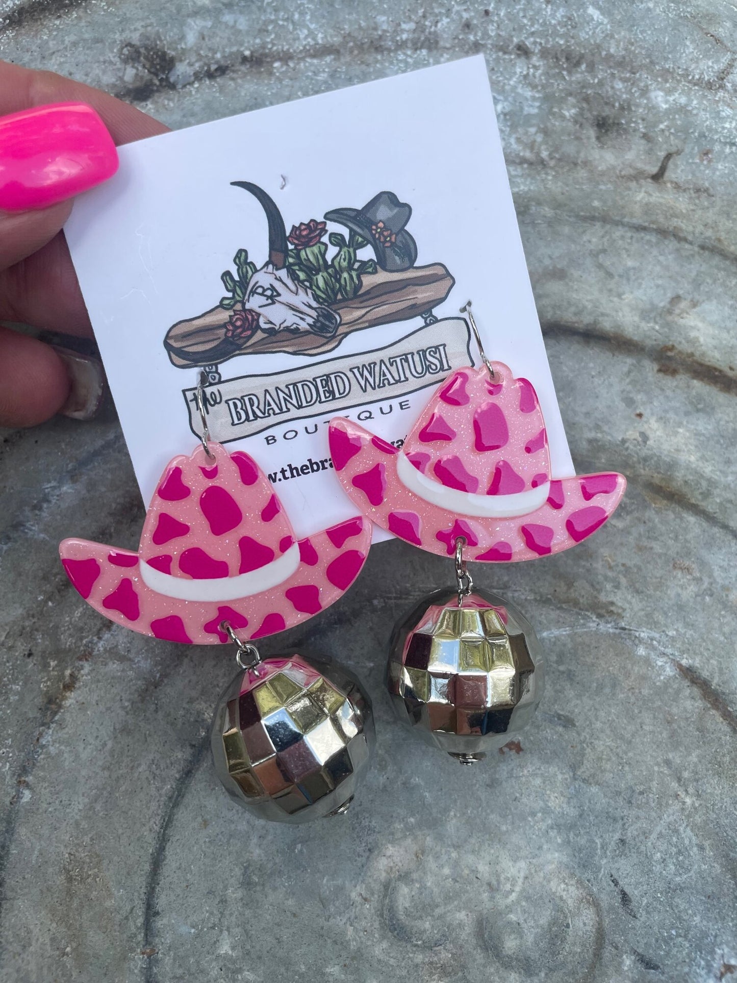 Disco Hat Earrings