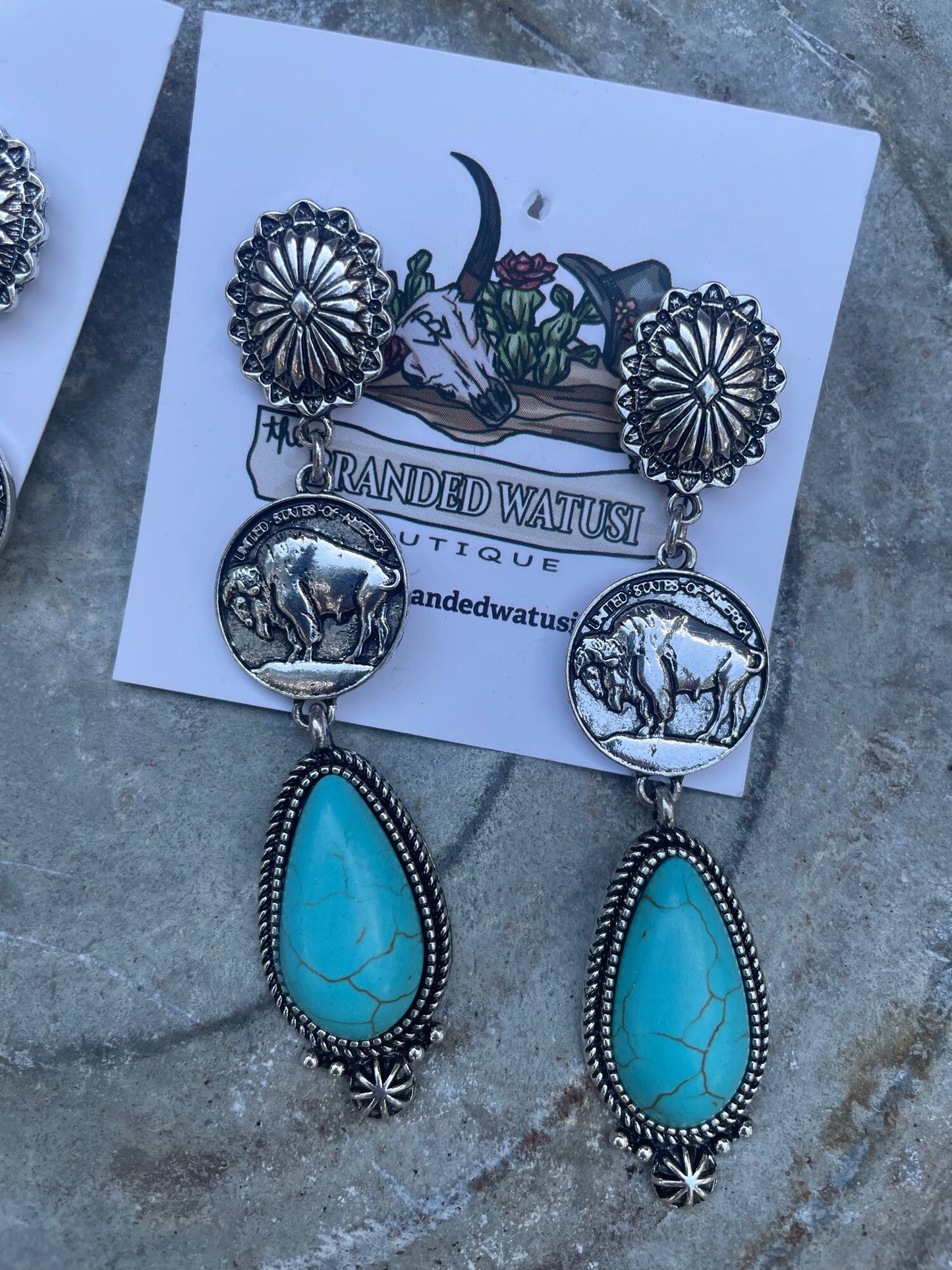 Tiered Concho Earrings