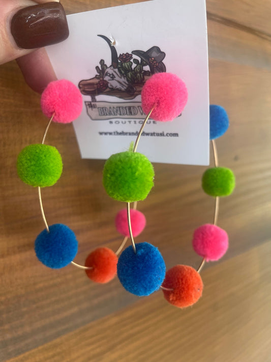 Multi Pompom Hoops