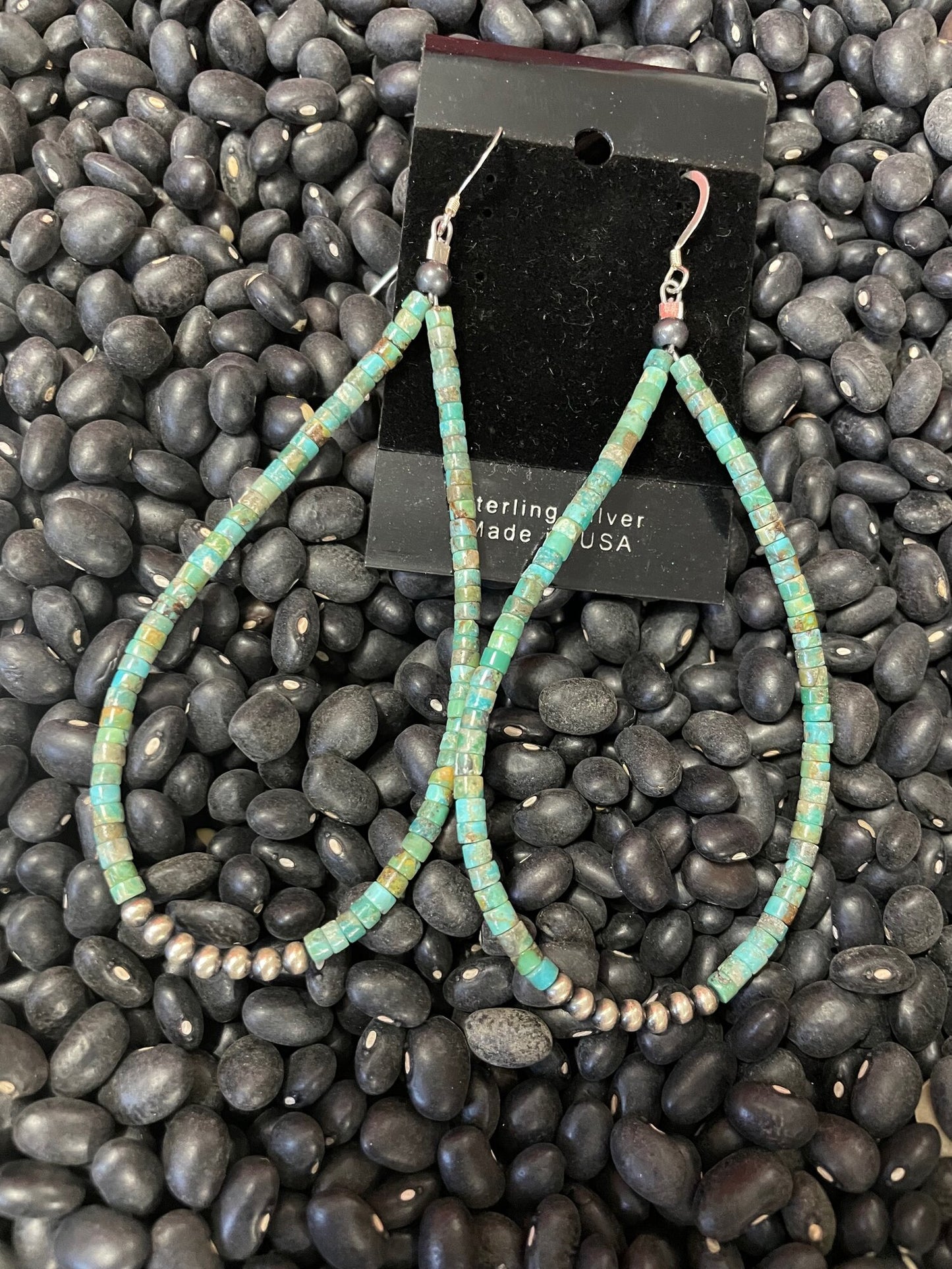 Turquoise & Navajo Pearl Earrings