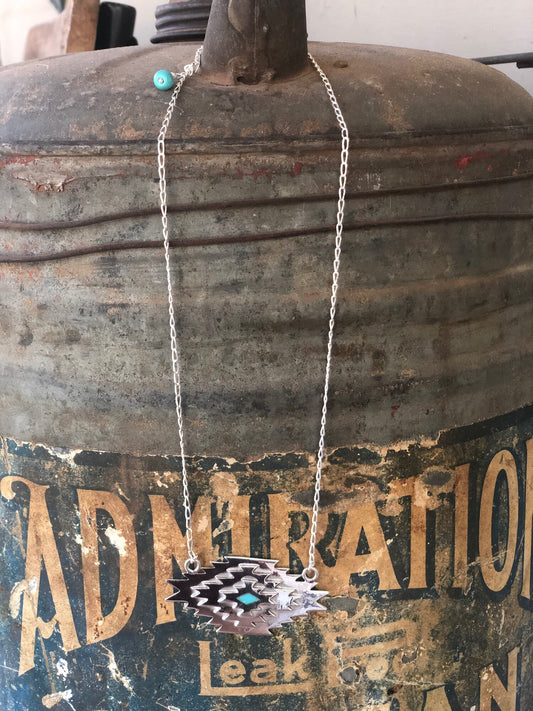 Sterling Aztec Necklace