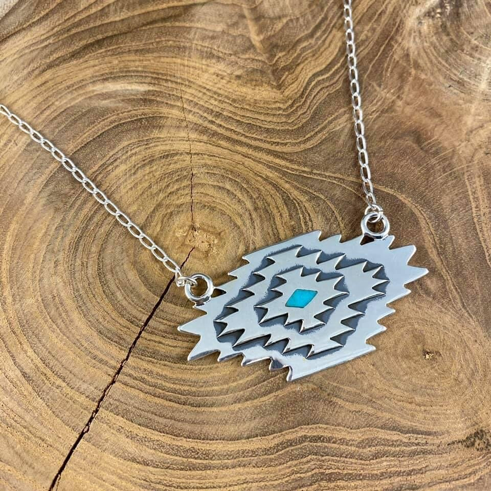 Sterling Aztec Necklace