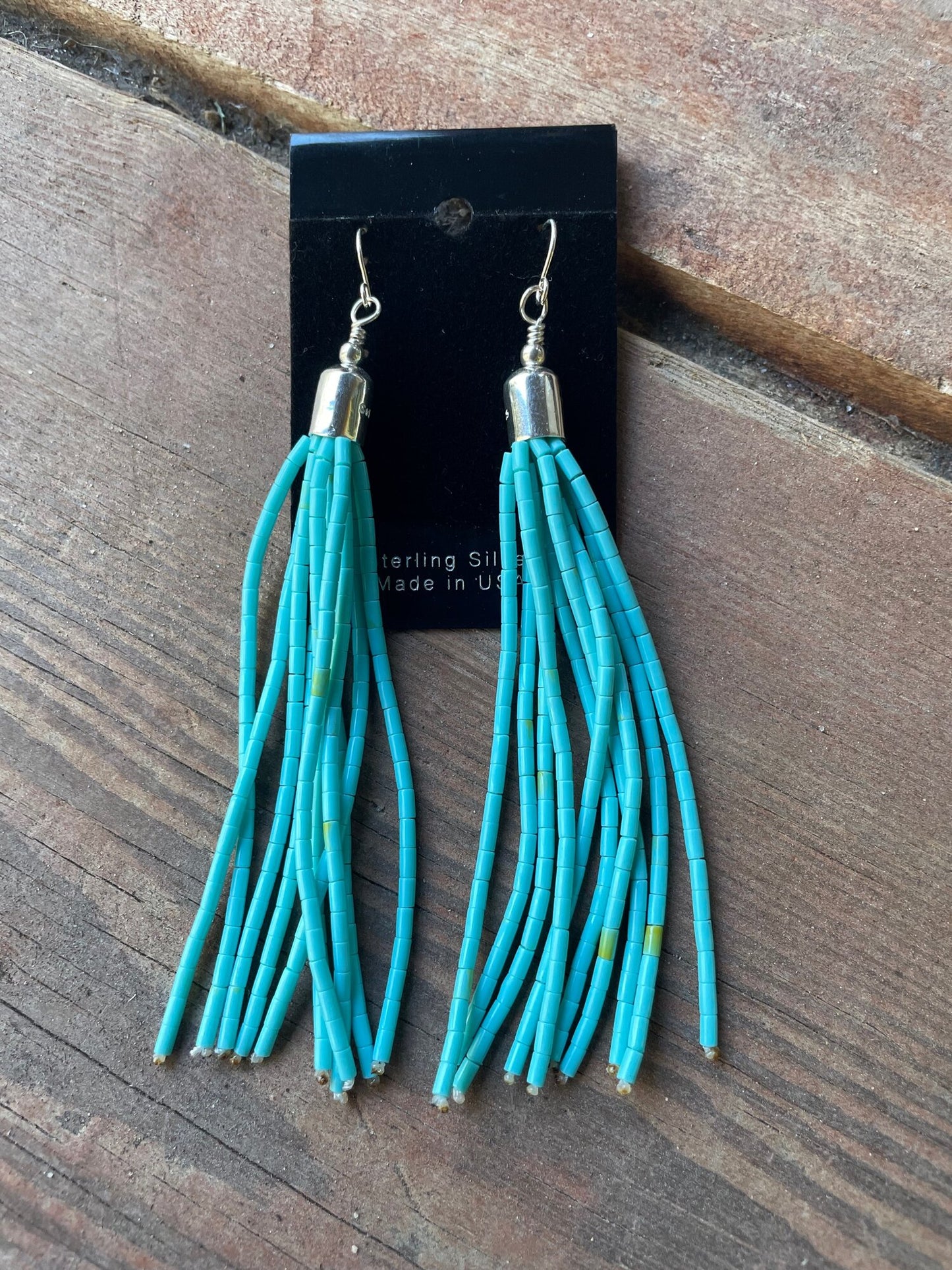 Turquoise Tassel Earrings