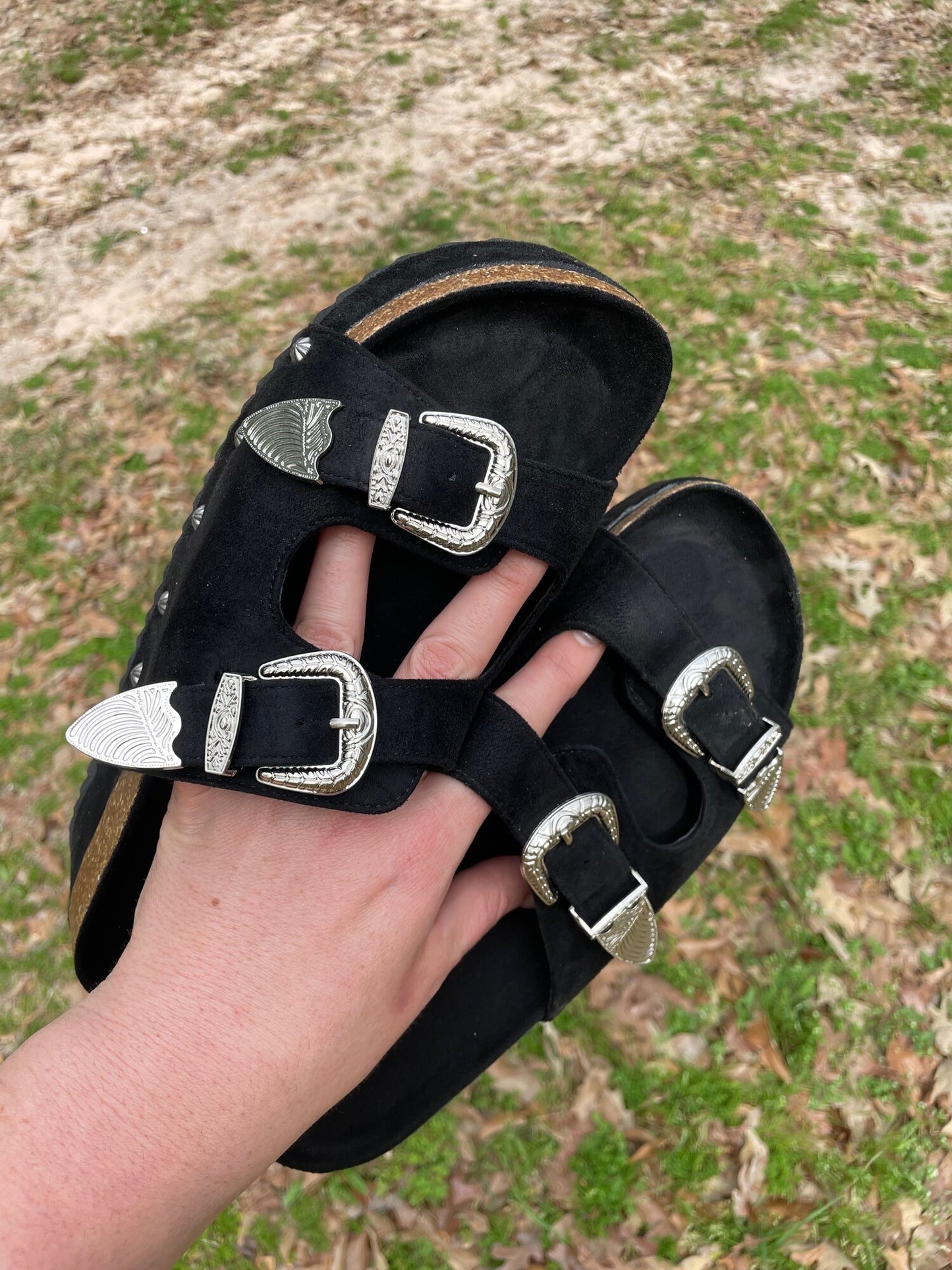 Platinum Buckles Sandals