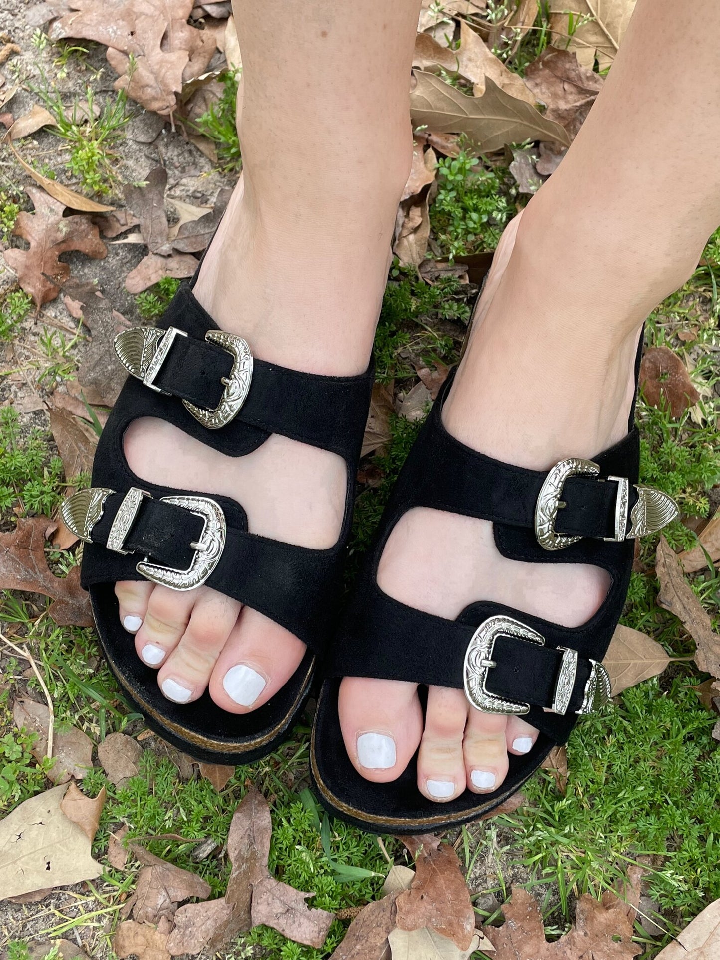 Platinum Buckles Sandals