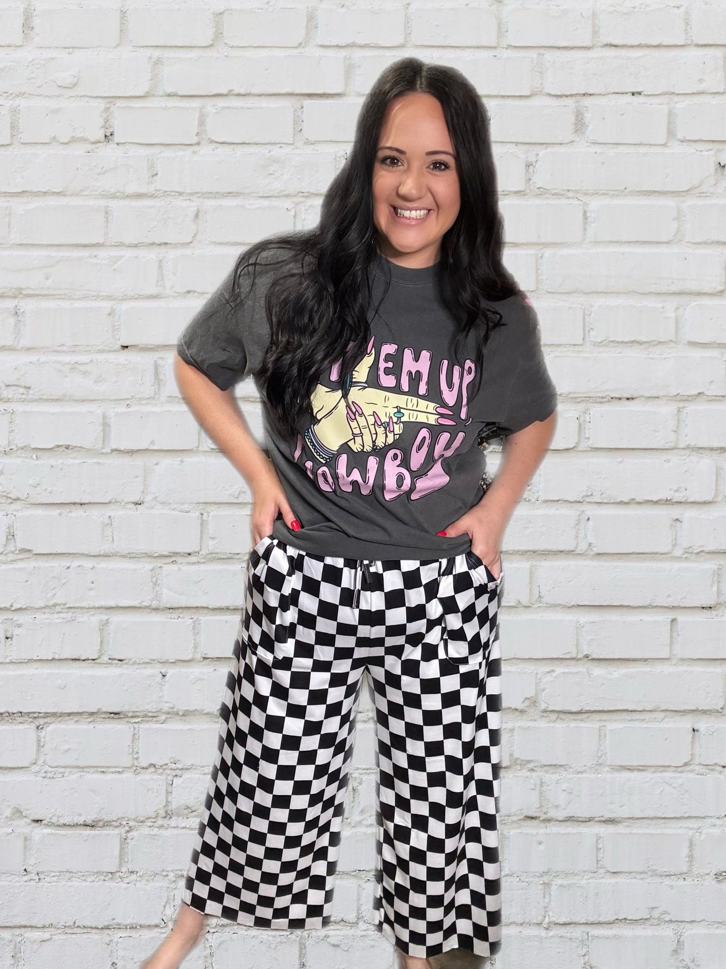 Take me to the Racetrack Checkered Pants