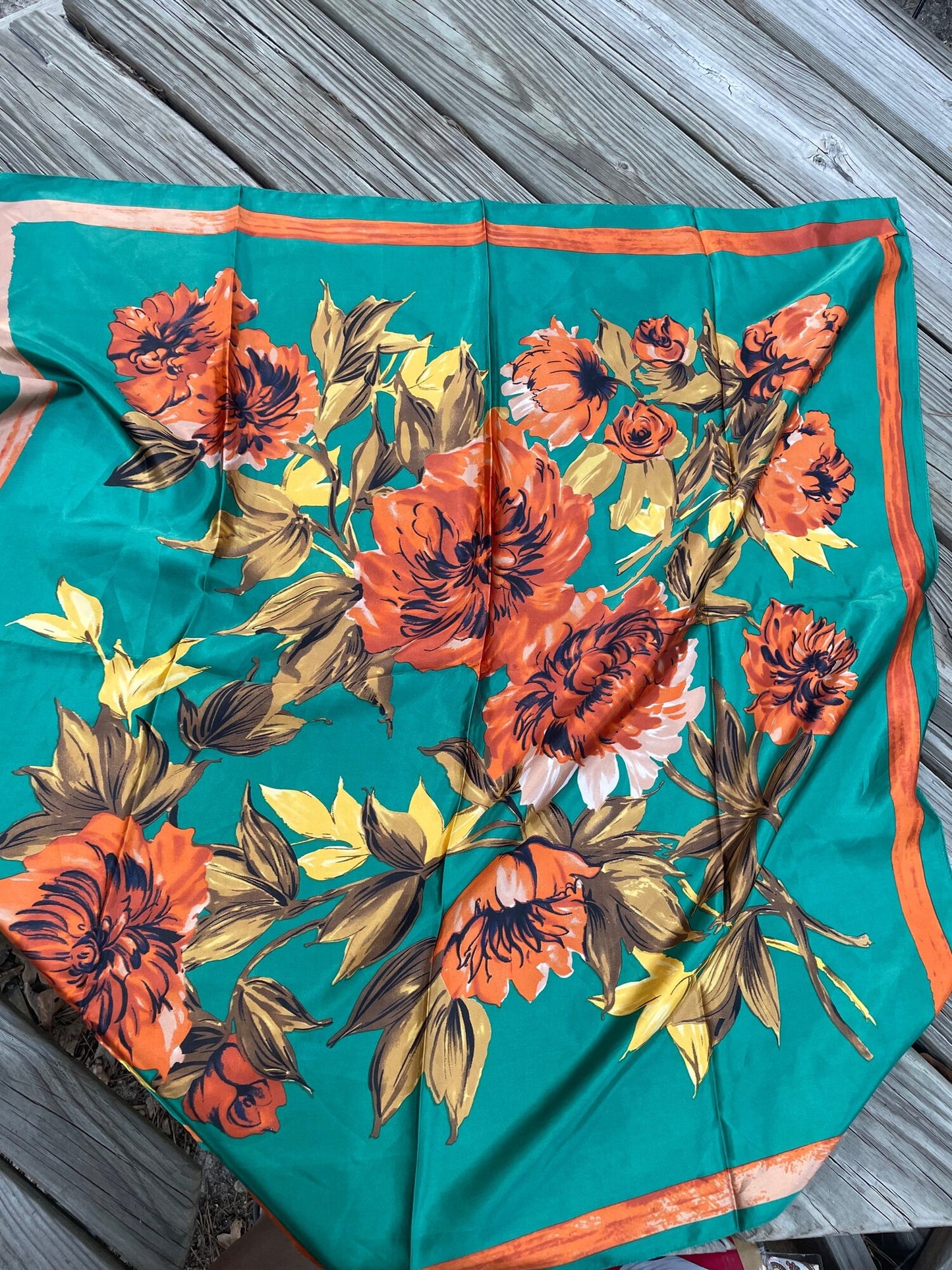 Orange Floral Wild Rag