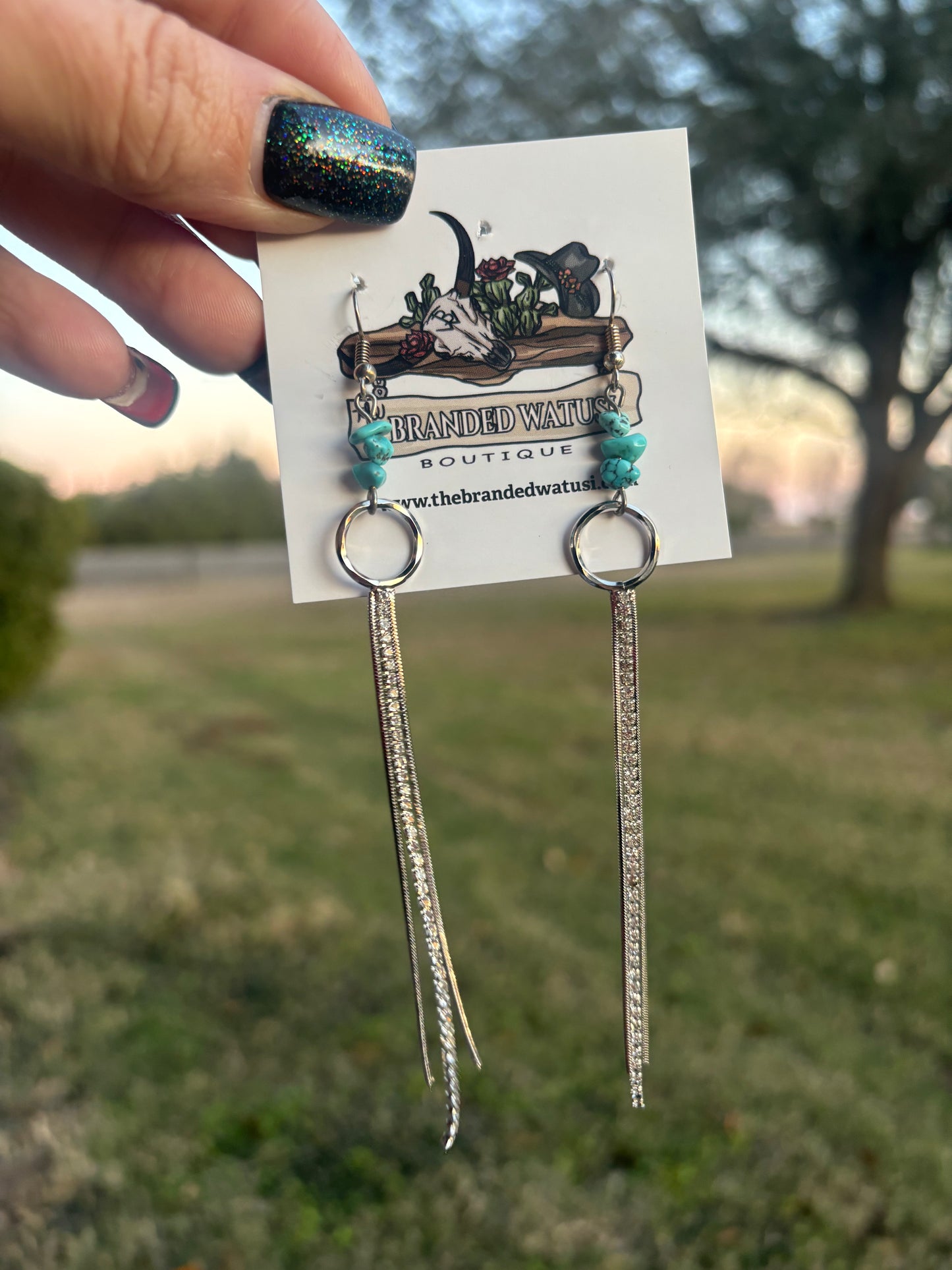 Turquoise Dangle Chic Earrings