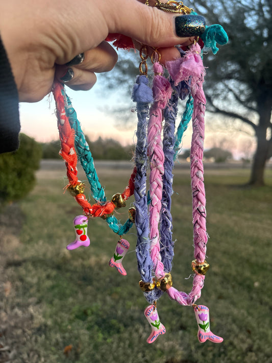 Bandana Boot Charm Necklaces