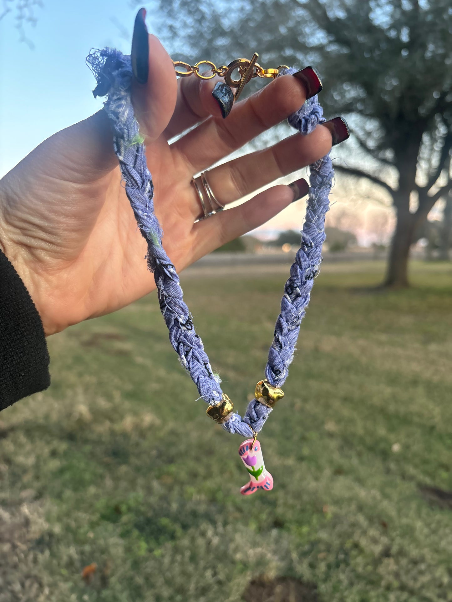 Bandana Boot Charm Necklaces
