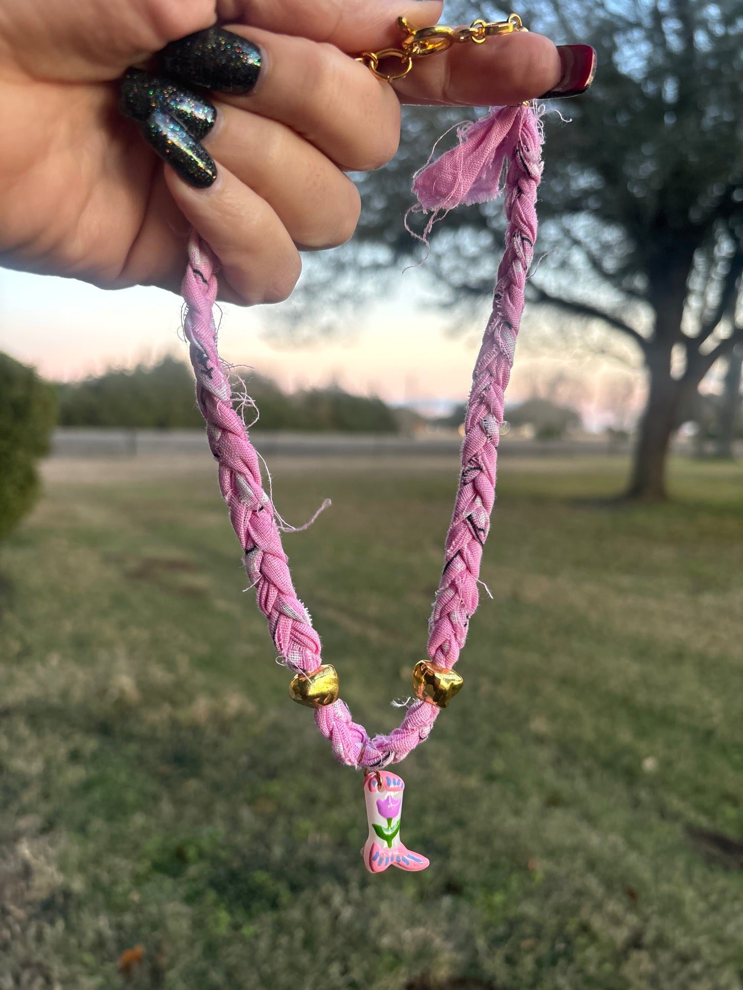 Bandana Boot Charm Necklaces
