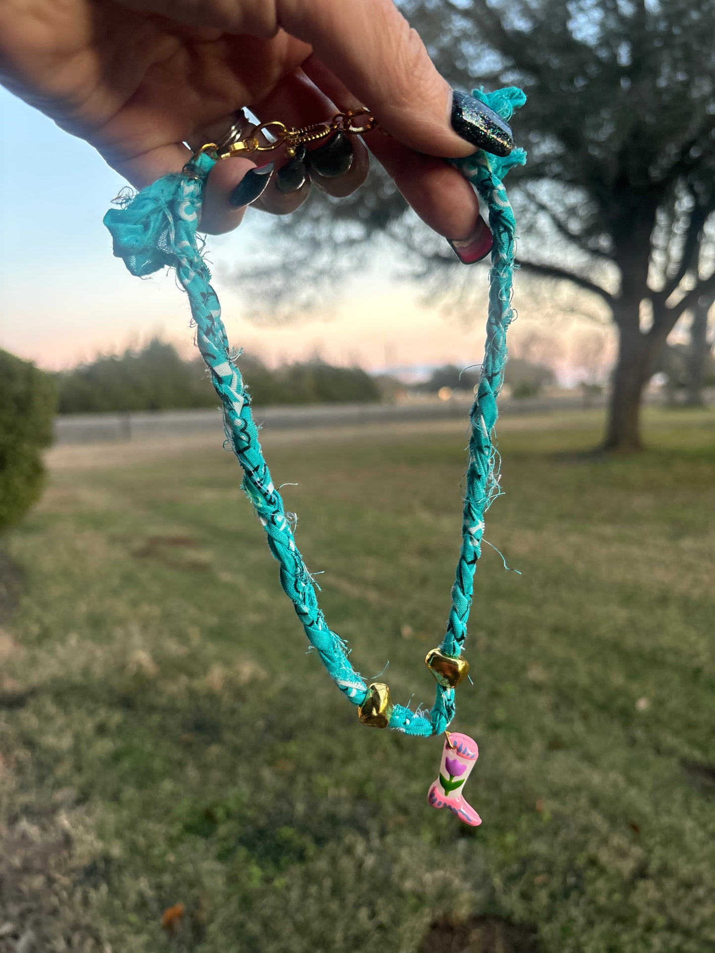 Bandana Boot Charm Necklaces