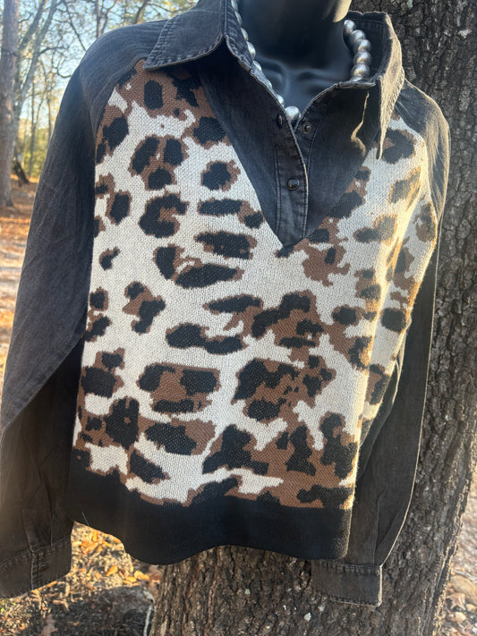 Double Shift Top - Leopard