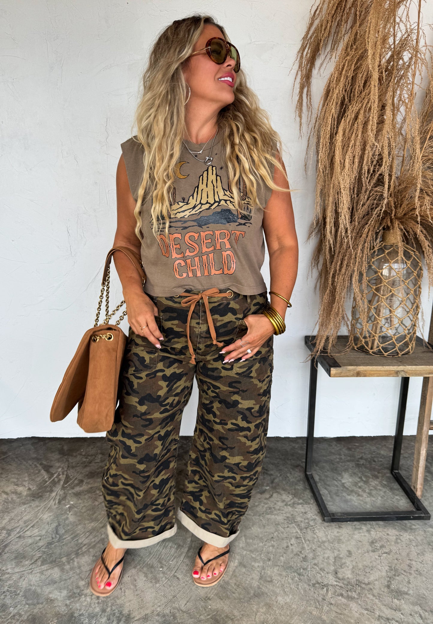 Camo Barrel Jeans