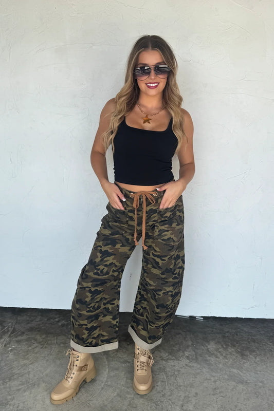 Camo Barrel Jeans